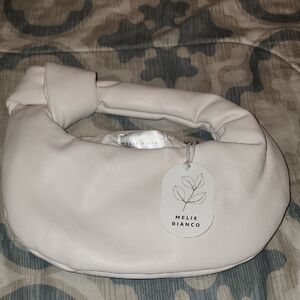 Melie Bianco Cream Clutch